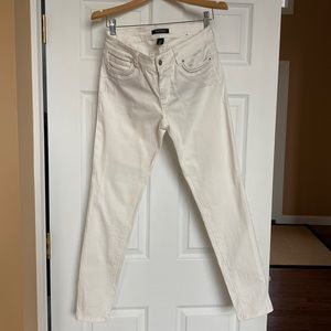 White House Black Market Skinny Leg White Jeans